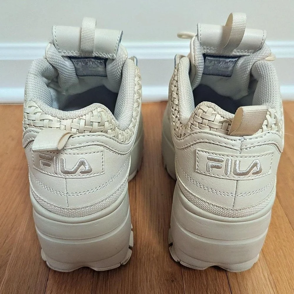 Fila Women's Cream Platform Sneakers - Picture 6 of 8